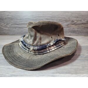 dorfman pacific hats for men XLARGE Brown Waterproof 3in rim shade fishing hunt
